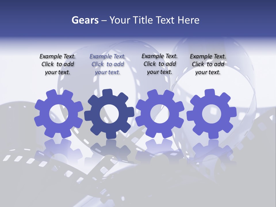 Blue Tinted 35Mm Film Roll PowerPoint Template