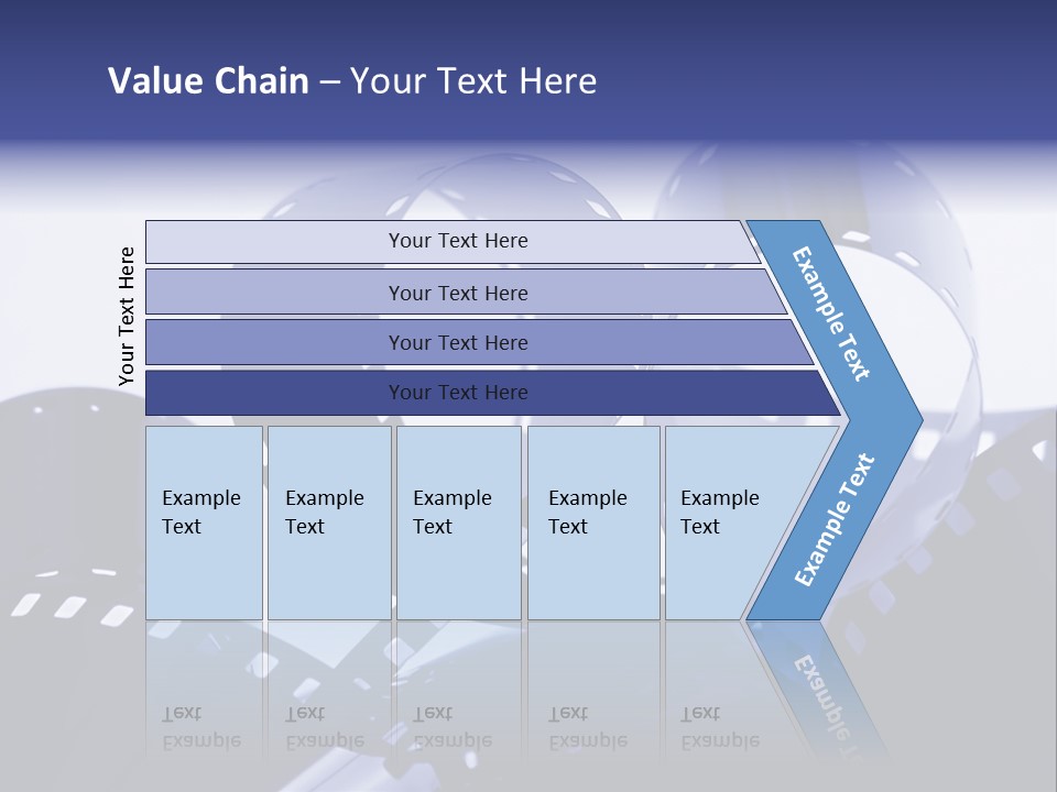Blue Tinted 35Mm Film Roll PowerPoint Template