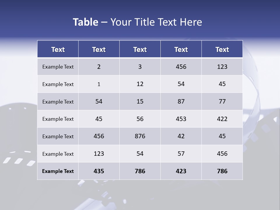 Blue Tinted 35Mm Film Roll PowerPoint Template