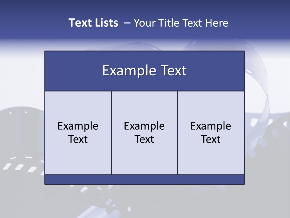Blue Tinted 35Mm Film Roll PowerPoint Template