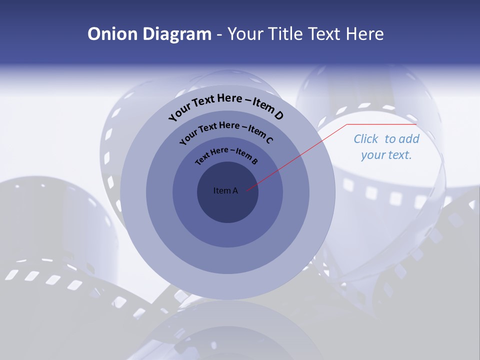 Blue Tinted 35Mm Film Roll PowerPoint Template