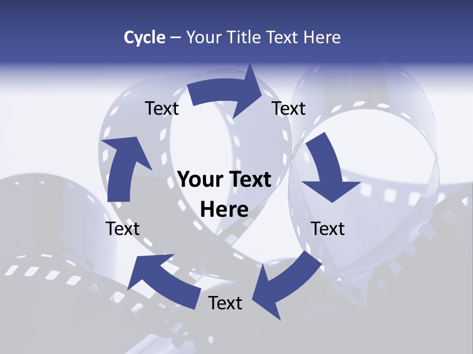 Blue Tinted 35Mm Film Roll PowerPoint Template