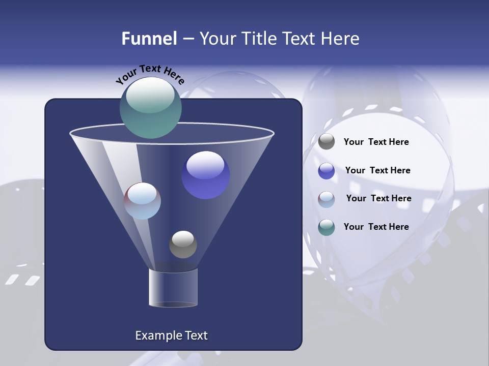 Blue Tinted 35Mm Film Roll PowerPoint Template