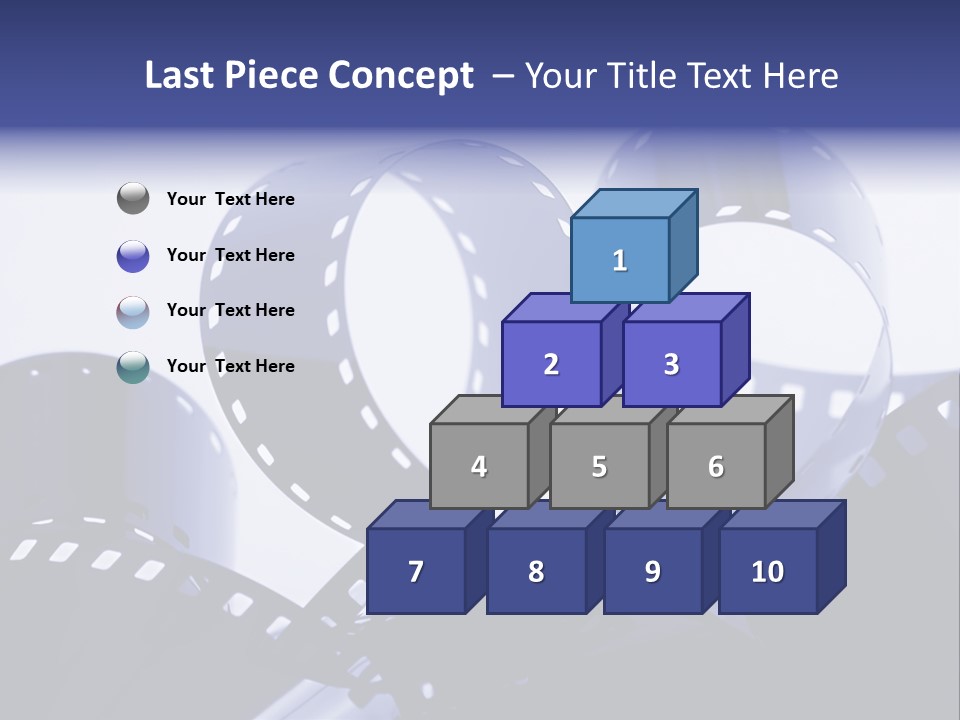 Blue Tinted 35Mm Film Roll PowerPoint Template