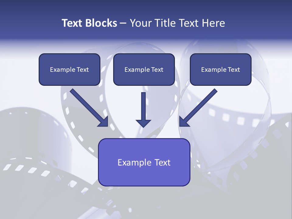 Blue Tinted 35Mm Film Roll PowerPoint Template