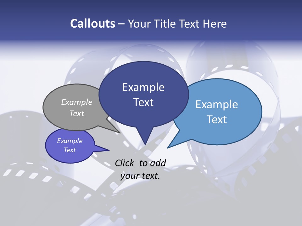 Blue Tinted 35Mm Film Roll PowerPoint Template