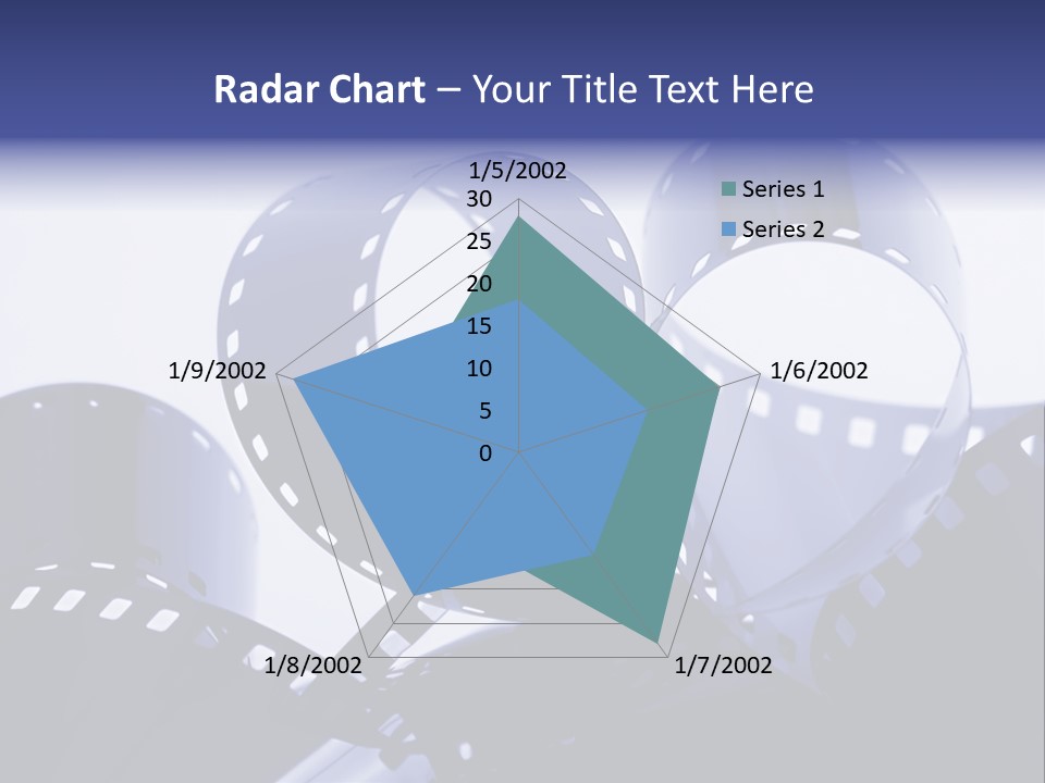 Blue Tinted 35Mm Film Roll PowerPoint Template