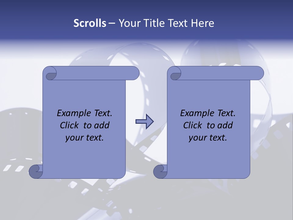 Blue Tinted 35Mm Film Roll PowerPoint Template