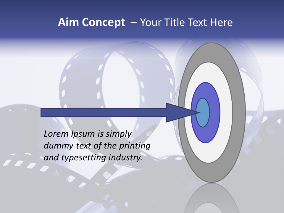 Blue Tinted 35Mm Film Roll PowerPoint Template