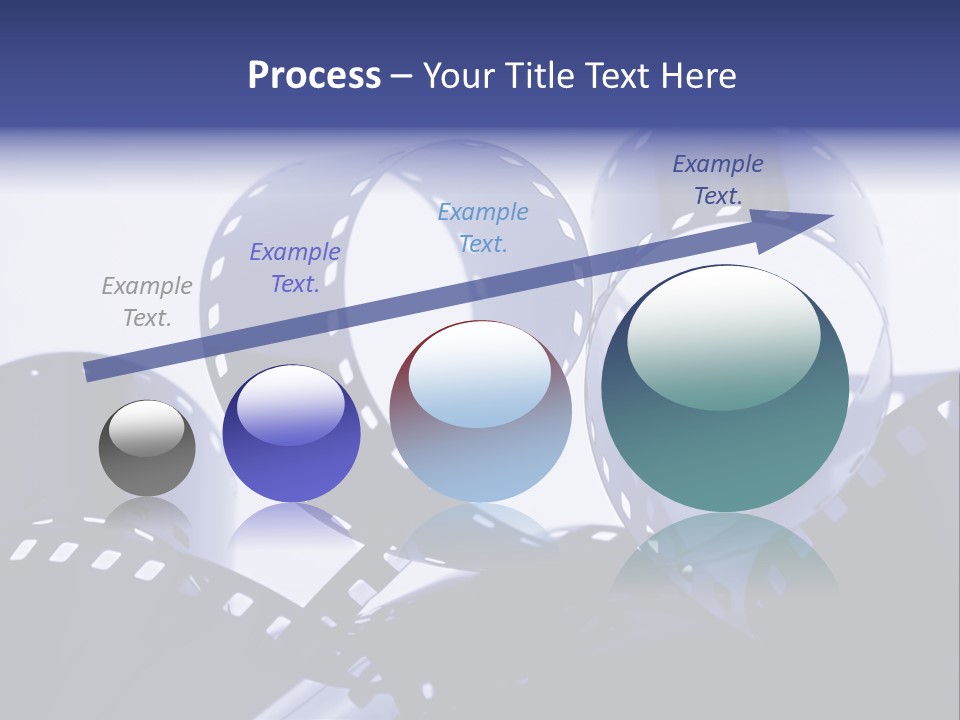 Blue Tinted 35Mm Film Roll PowerPoint Template