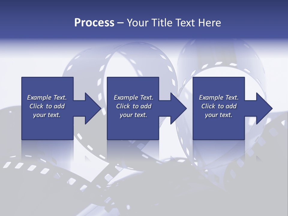 Blue Tinted 35Mm Film Roll PowerPoint Template