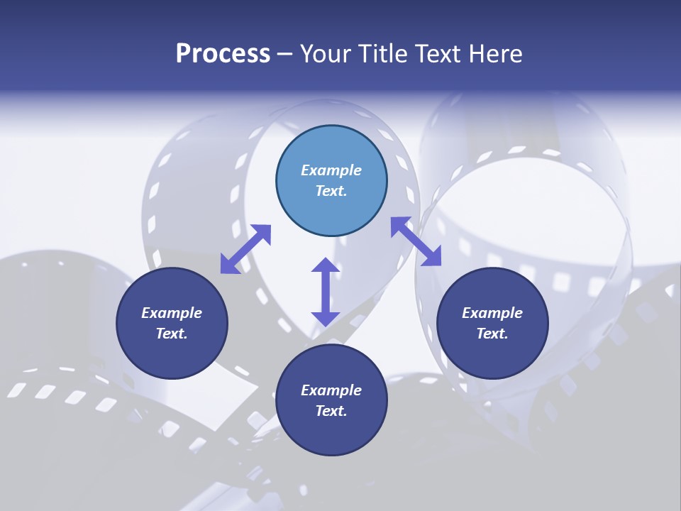 Blue Tinted 35Mm Film Roll PowerPoint Template