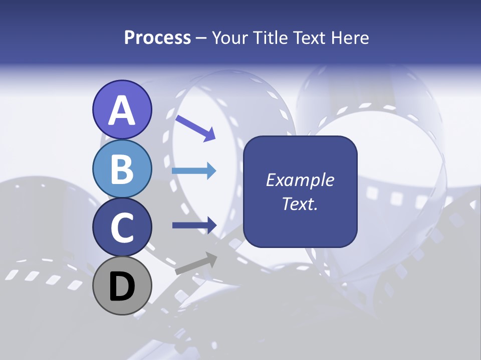 Blue Tinted 35Mm Film Roll PowerPoint Template