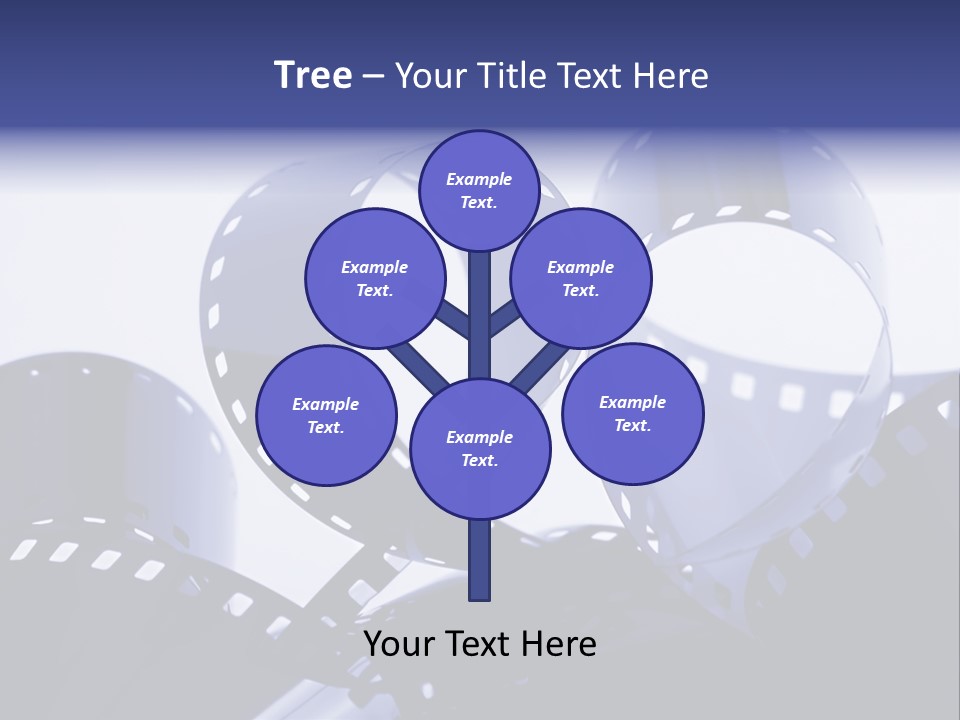 Blue Tinted 35Mm Film Roll PowerPoint Template