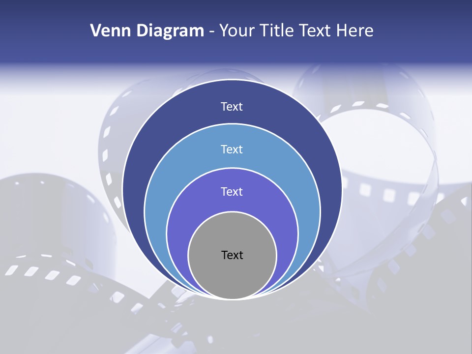 Blue Tinted 35Mm Film Roll PowerPoint Template