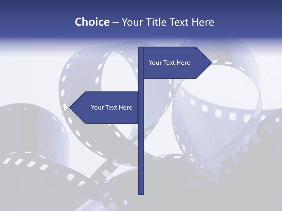 Blue Tinted 35Mm Film Roll PowerPoint Template