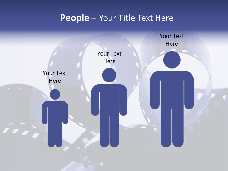 Blue Tinted 35Mm Film Roll PowerPoint Template