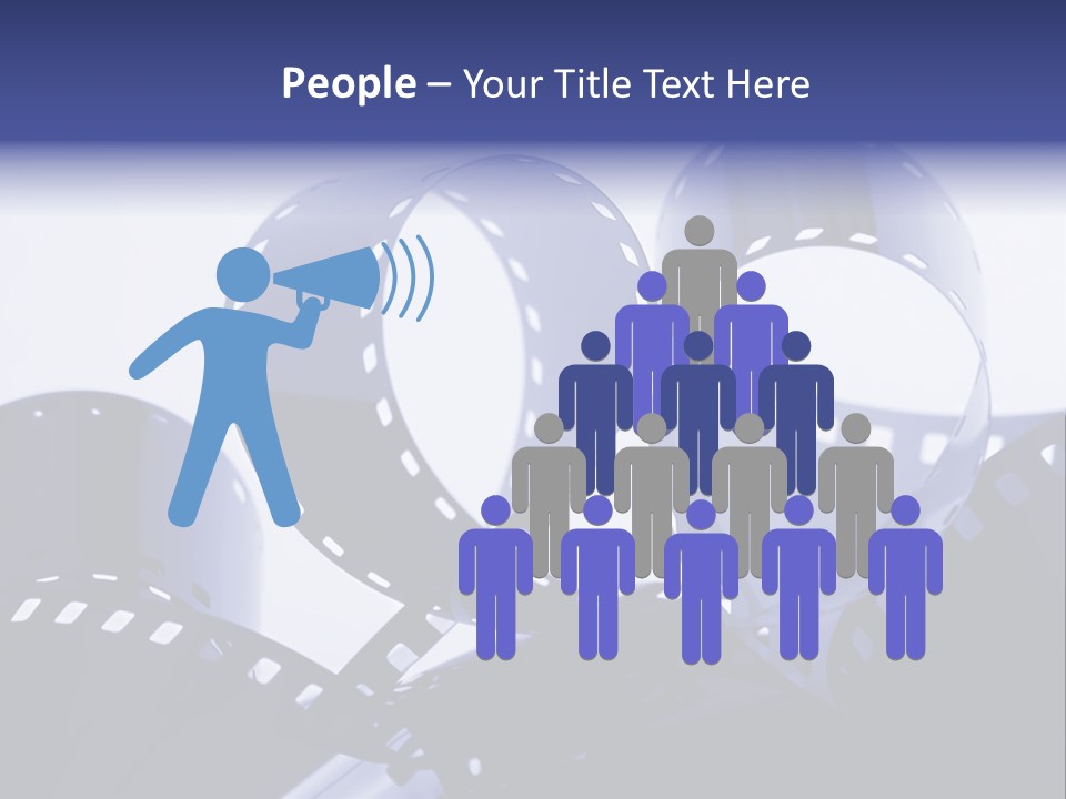 Blue Tinted 35Mm Film Roll PowerPoint Template