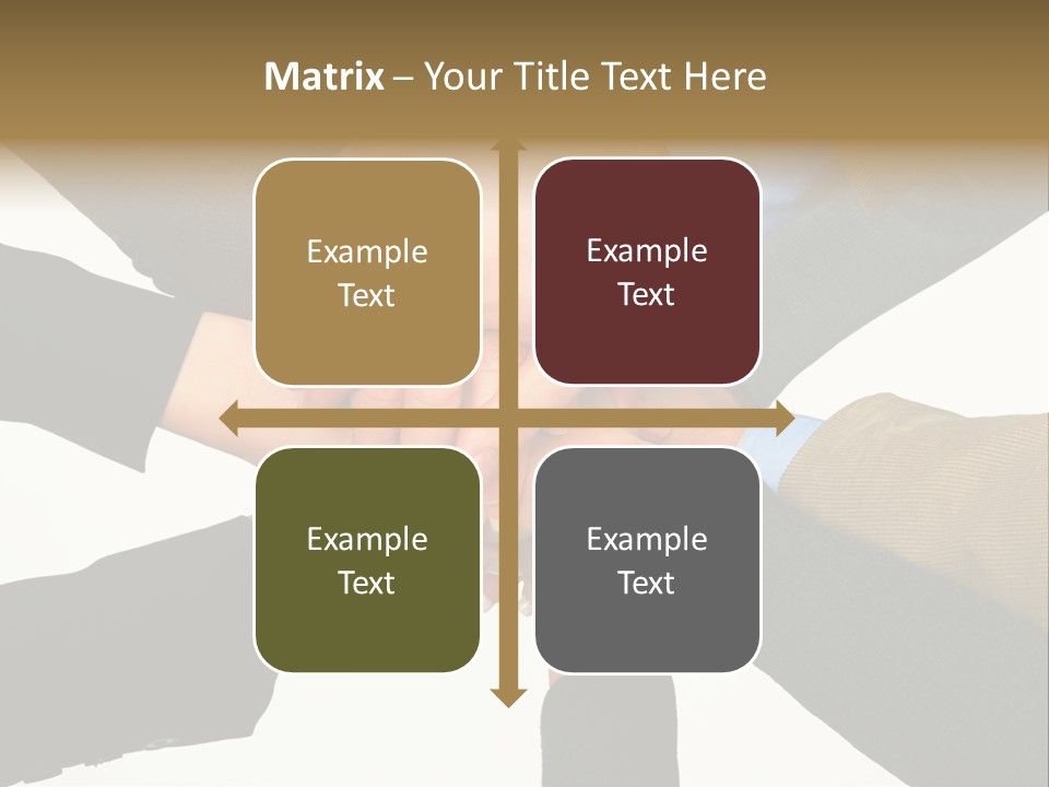 A Group Of People Putting Their Hands Together PowerPoint Template