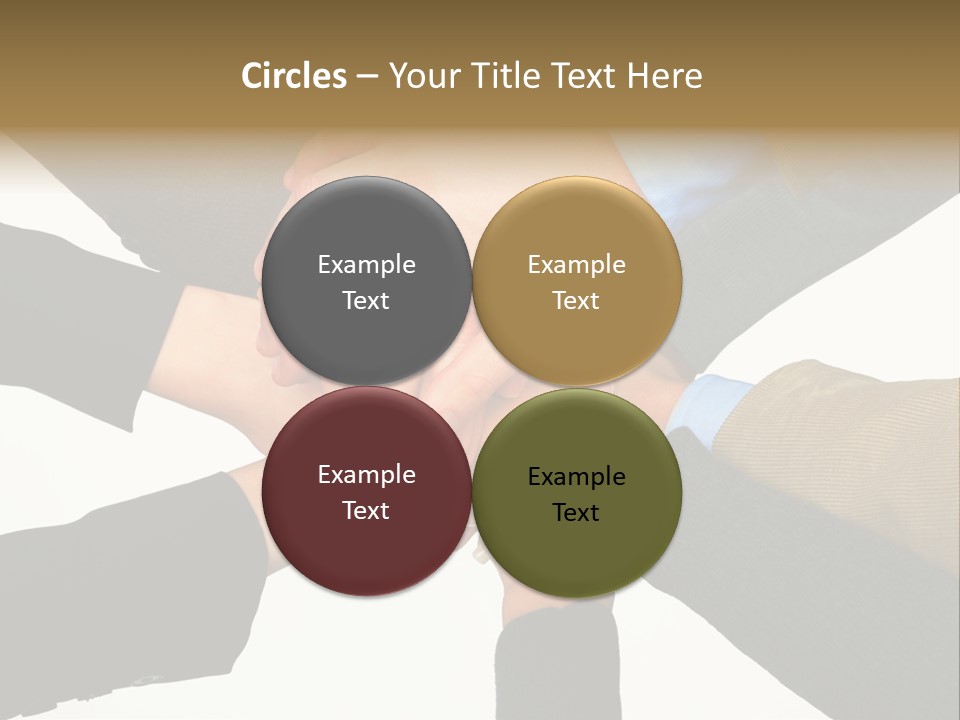 A Group Of People Putting Their Hands Together PowerPoint Template