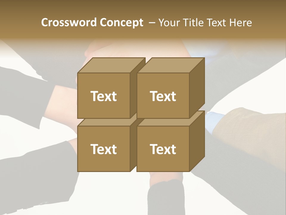 A Group Of People Putting Their Hands Together PowerPoint Template