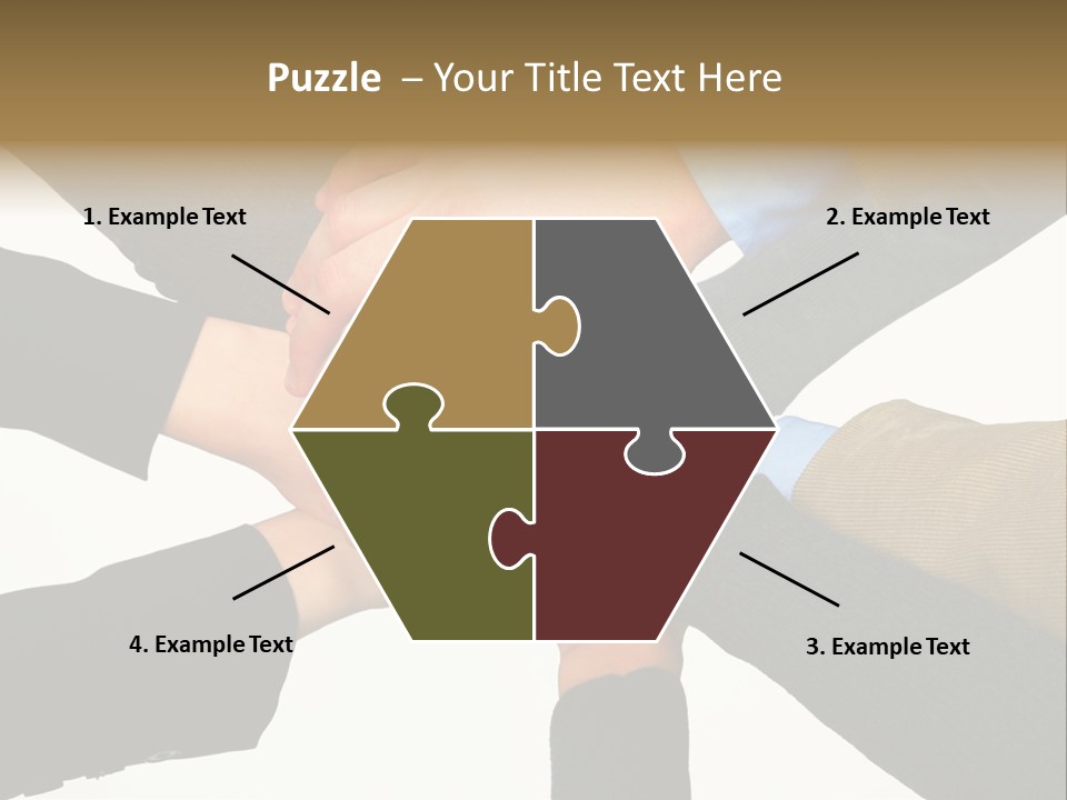 A Group Of People Putting Their Hands Together PowerPoint Template