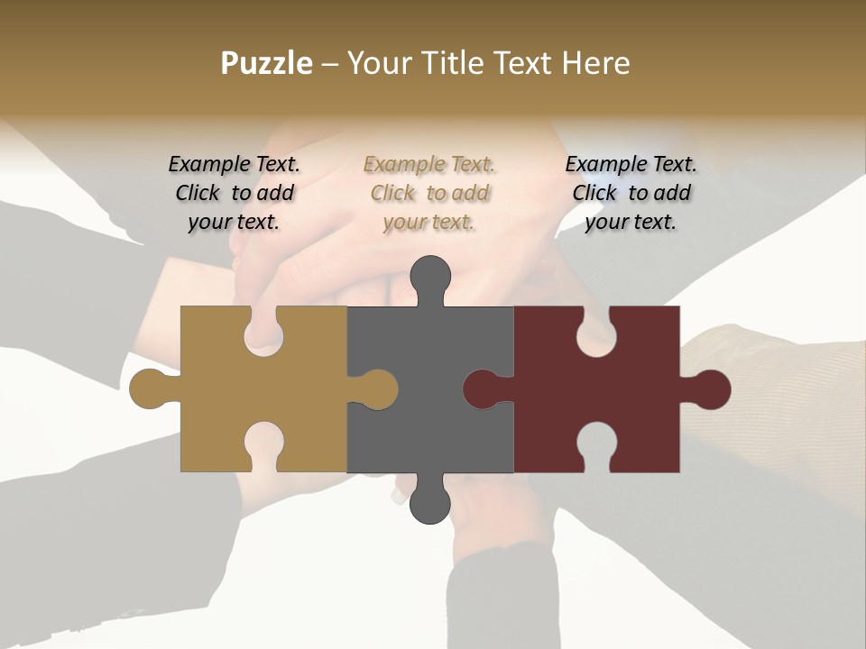 A Group Of People Putting Their Hands Together PowerPoint Template