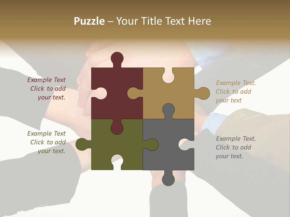 A Group Of People Putting Their Hands Together PowerPoint Template