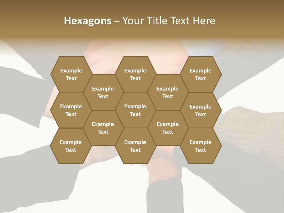 A Group Of People Putting Their Hands Together PowerPoint Template