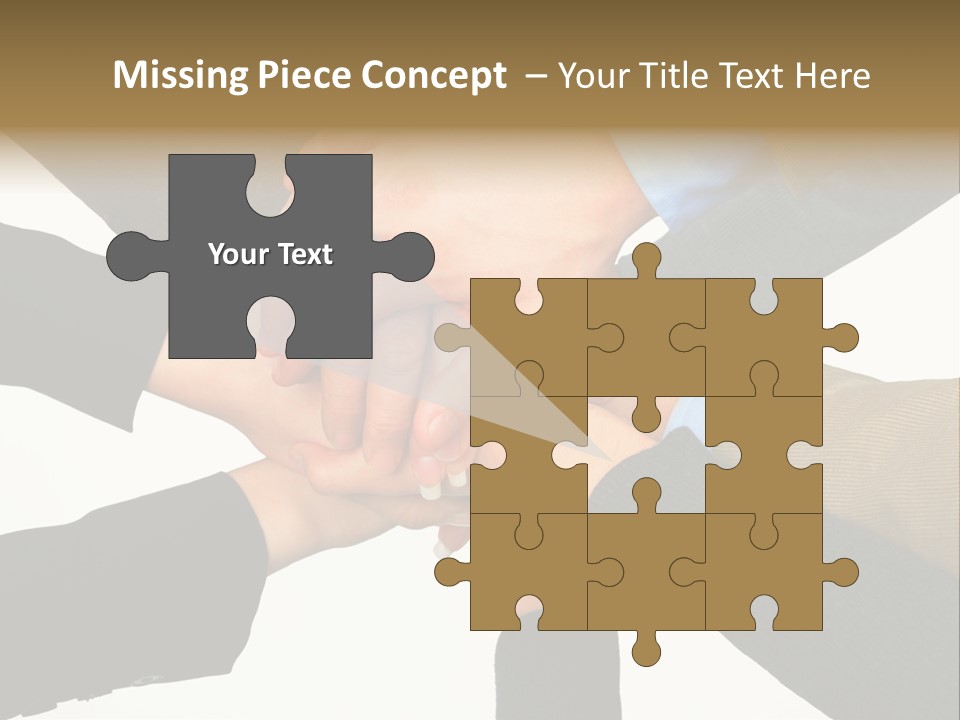 A Group Of People Putting Their Hands Together PowerPoint Template