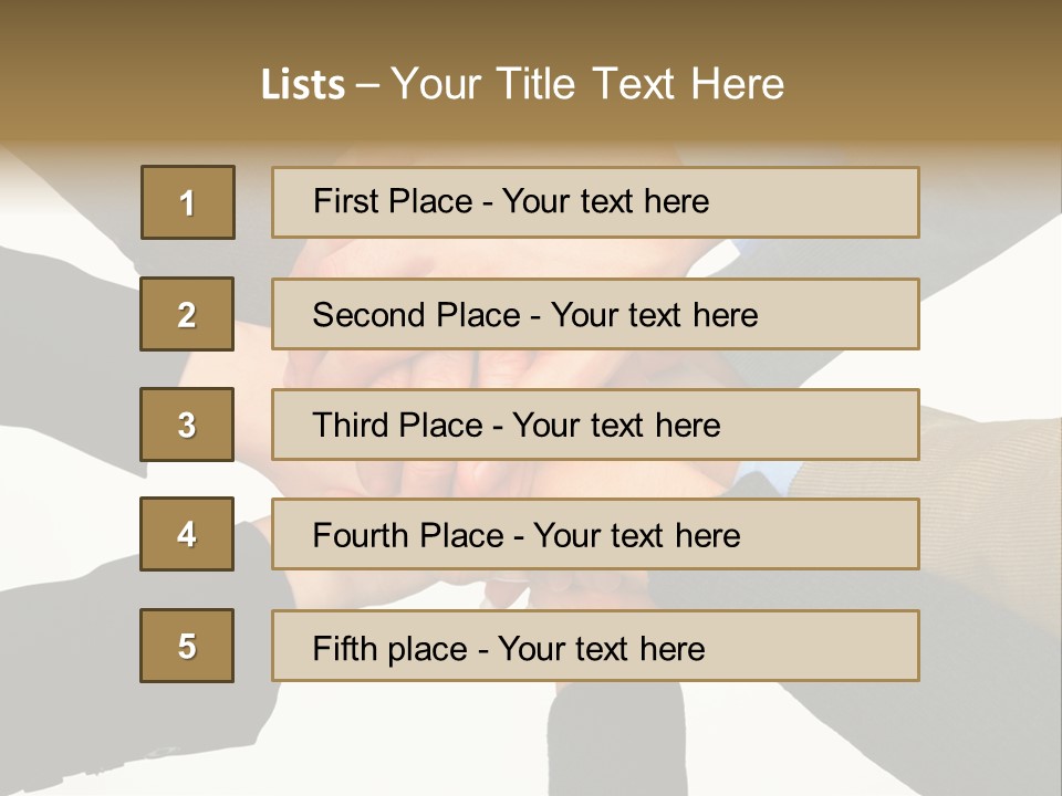 A Group Of People Putting Their Hands Together PowerPoint Template