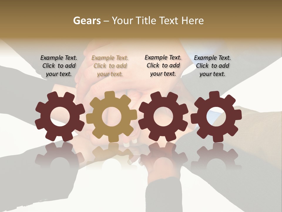 A Group Of People Putting Their Hands Together PowerPoint Template