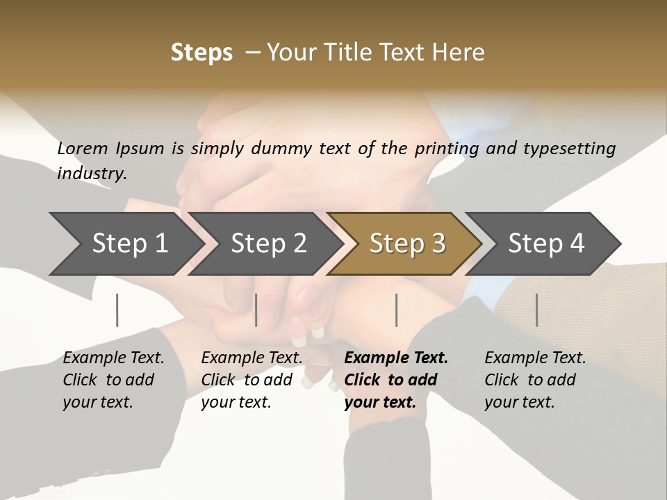 A Group Of People Putting Their Hands Together PowerPoint Template
