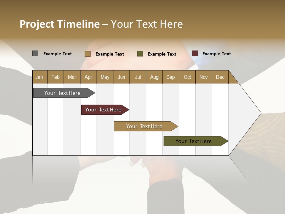 A Group Of People Putting Their Hands Together PowerPoint Template