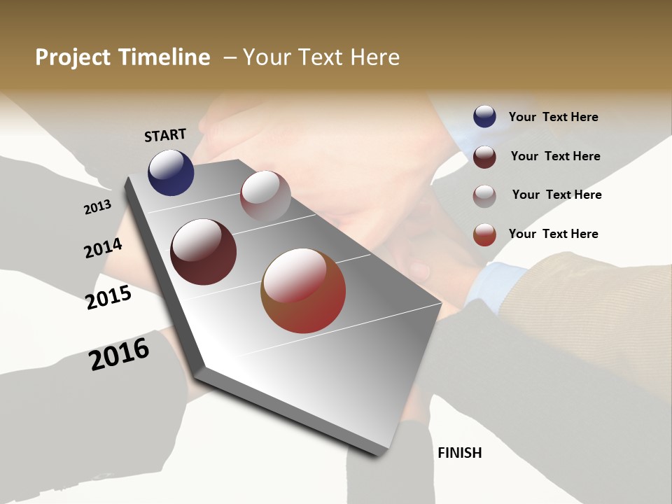 A Group Of People Putting Their Hands Together PowerPoint Template