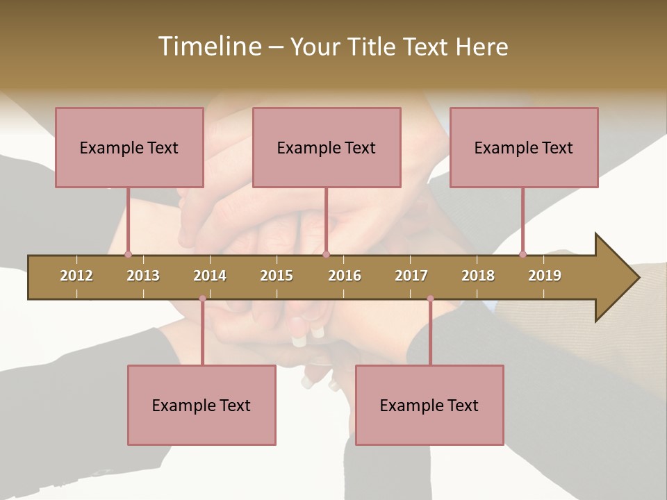 A Group Of People Putting Their Hands Together PowerPoint Template