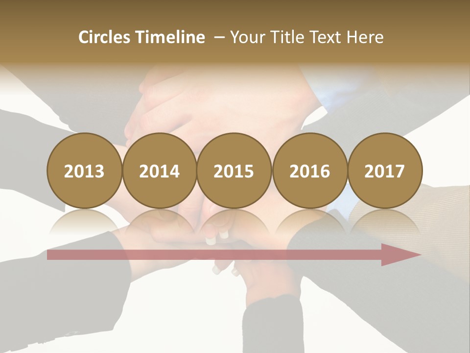 A Group Of People Putting Their Hands Together PowerPoint Template