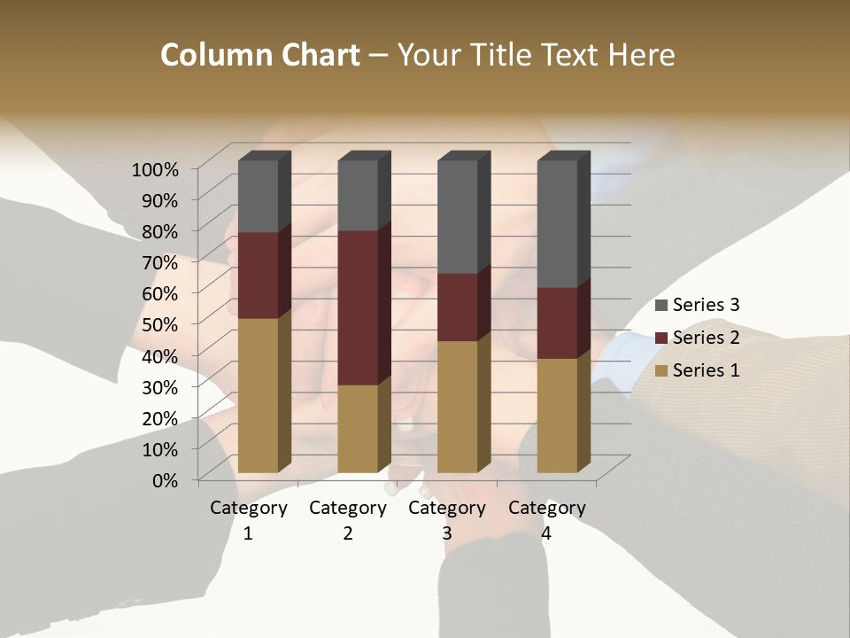 A Group Of People Putting Their Hands Together PowerPoint Template