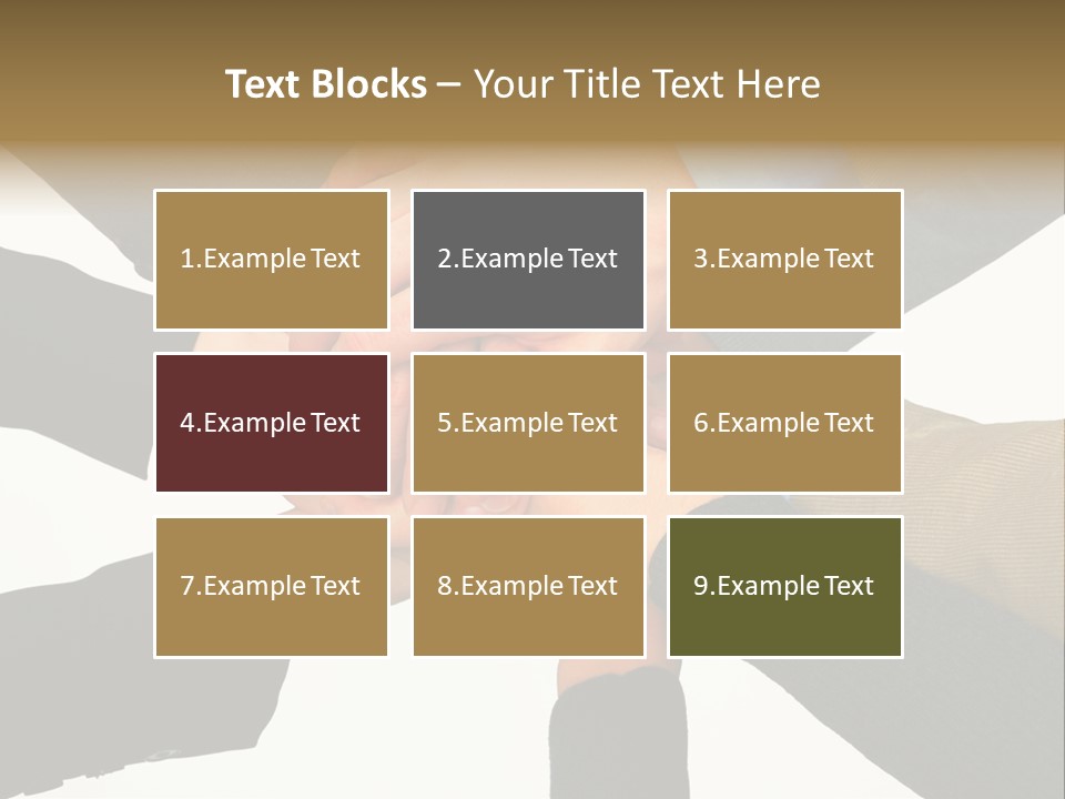 A Group Of People Putting Their Hands Together PowerPoint Template