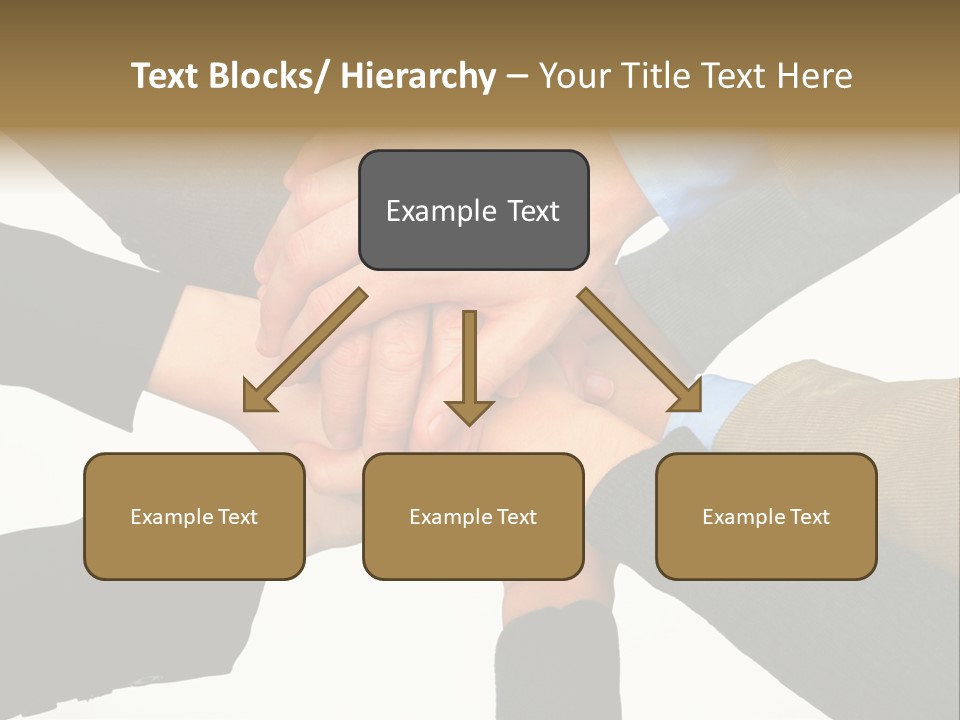 A Group Of People Putting Their Hands Together PowerPoint Template