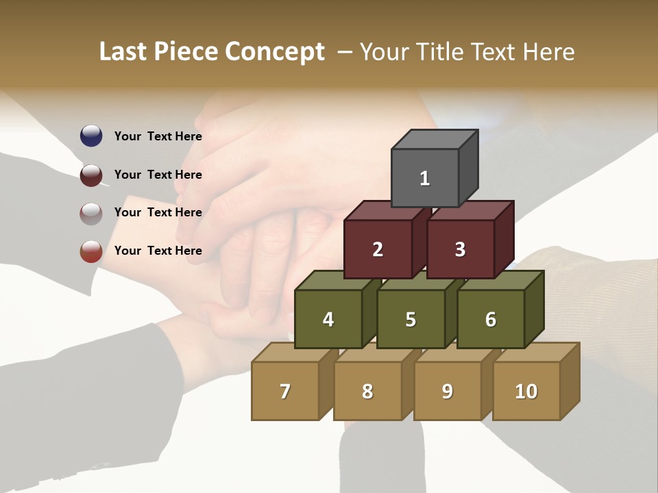 A Group Of People Putting Their Hands Together PowerPoint Template