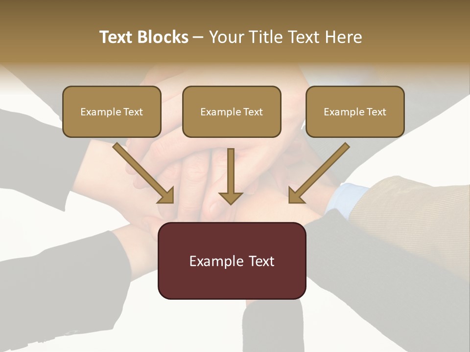 A Group Of People Putting Their Hands Together PowerPoint Template