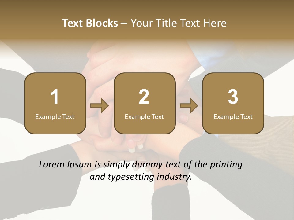 A Group Of People Putting Their Hands Together PowerPoint Template