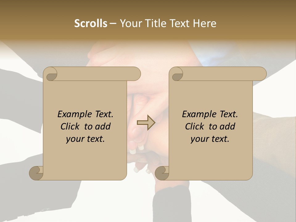 A Group Of People Putting Their Hands Together PowerPoint Template