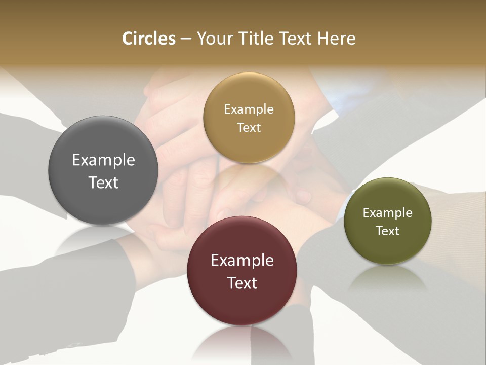 A Group Of People Putting Their Hands Together PowerPoint Template