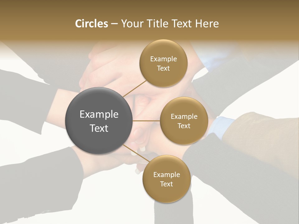 A Group Of People Putting Their Hands Together PowerPoint Template