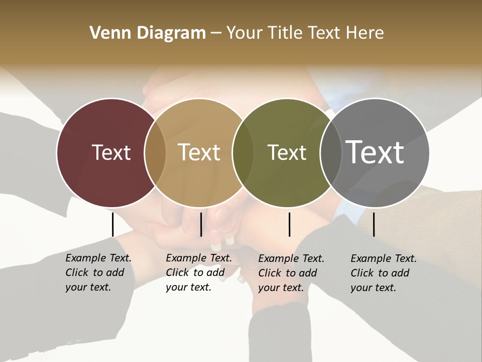 A Group Of People Putting Their Hands Together PowerPoint Template