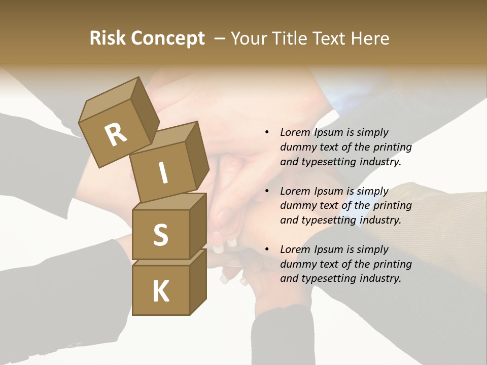 A Group Of People Putting Their Hands Together PowerPoint Template