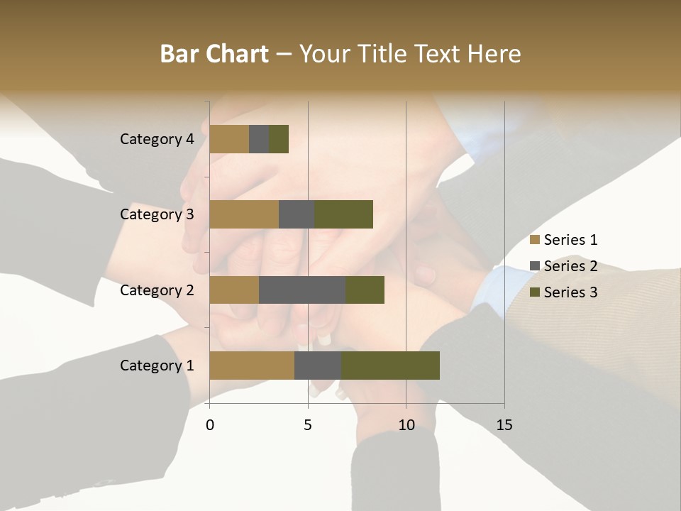 A Group Of People Putting Their Hands Together PowerPoint Template