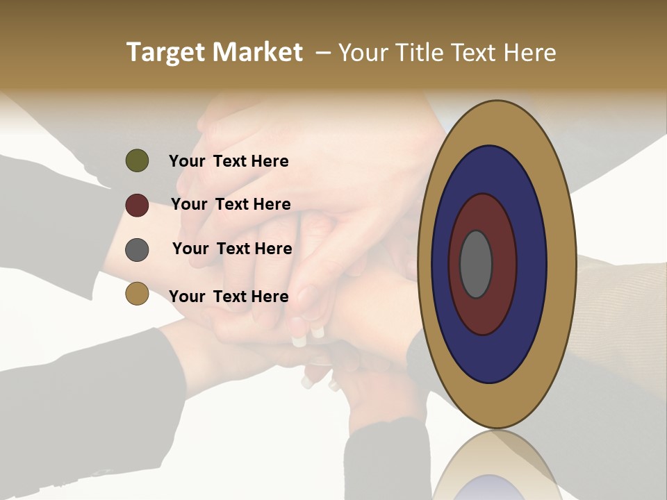 A Group Of People Putting Their Hands Together PowerPoint Template